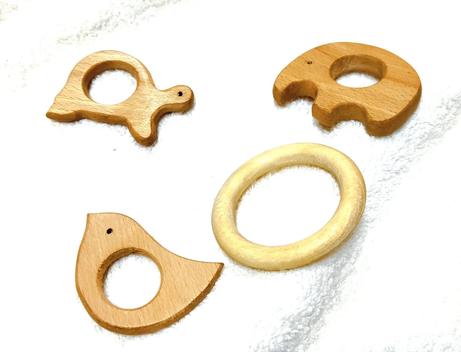 DIYARA BPA Free Soft Baby Toys teethers for Babies for 3 6 9 12 Months (Baby Teethers Pack 4 pcs) Ring teether Teething Toys for Kids Elephant,Bird, Turtle Shaped teether (Baby Teethers)-H2H24