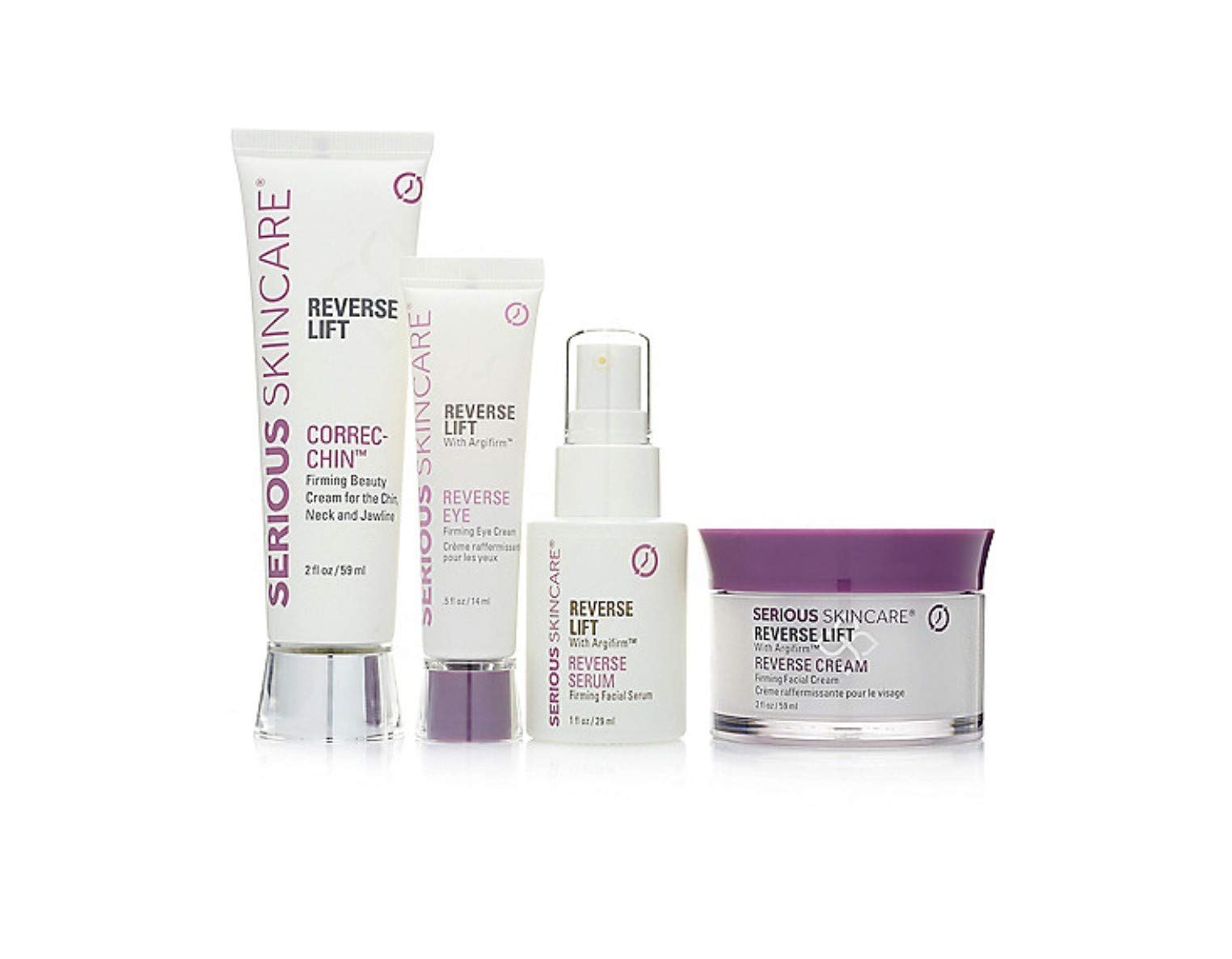 Serious Skincare Reverse Lift Firming 4 Piece Set With Argifirm 1 2 Oz Facial Cream 1 2 Oz Correc Chin 1 1 Oz Serum And 1 0 5 Oz Eye Cream Buy Online In Bermuda At Desertcart 130529429