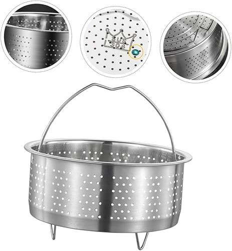 Miniatura 3 de SHOWERORO Vaporizador de arroz de acero inoxidable cesta de vapor vegetariano cesta de vapor de verduras cesta de vapor de acero inoxidable cesta de