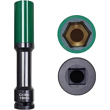 19mm 1/2" Extra-Long Wheel Protector Impact Socket, Lug Nut Removal