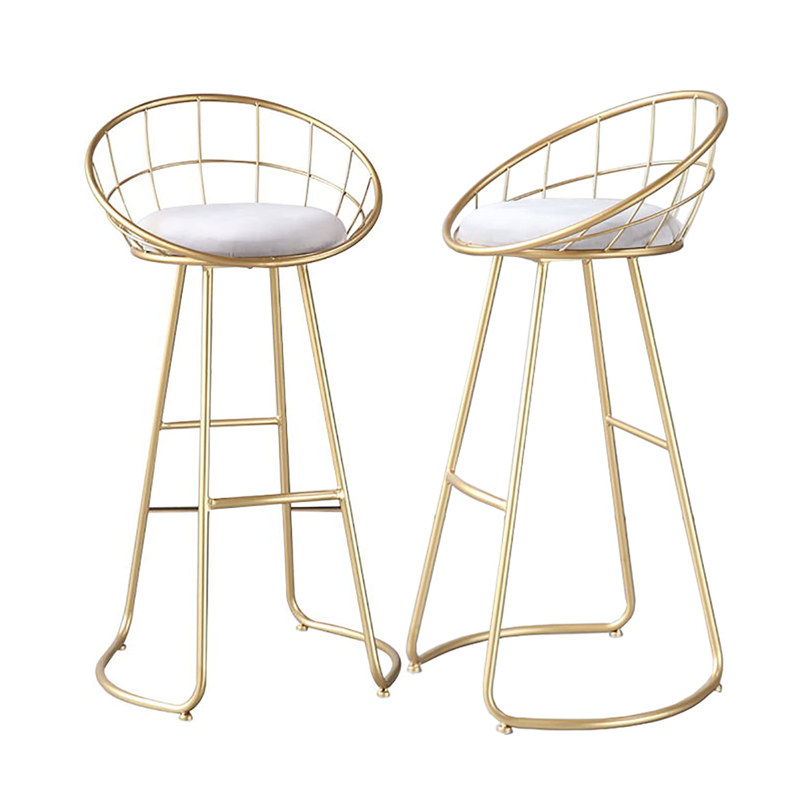 Tabourets de bar en velours pour îlots de cuisine au design contemporain chic