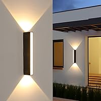 Comely Applique da Parete Esterno/Interno, Nero 19W Lampada da Parete LED IP65 Impermeabile in Alluminio
