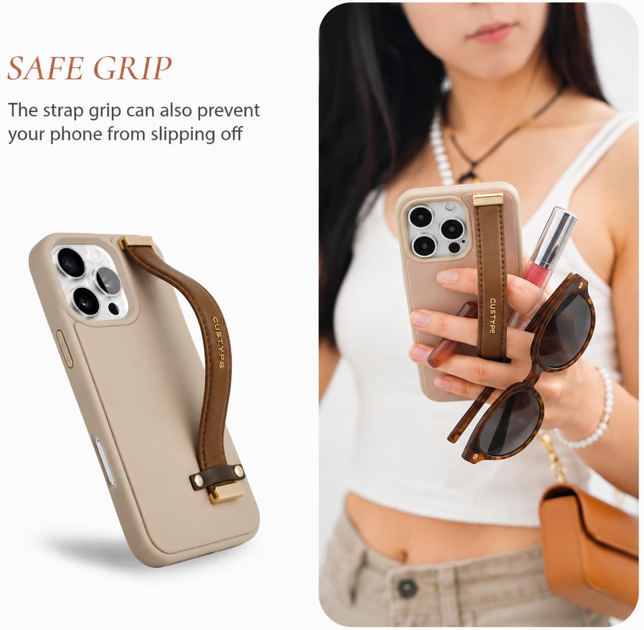 Amazon.co.jp: CUSTYPE iPhone 15 Pro Max 17 cm ケース 調節可能な
