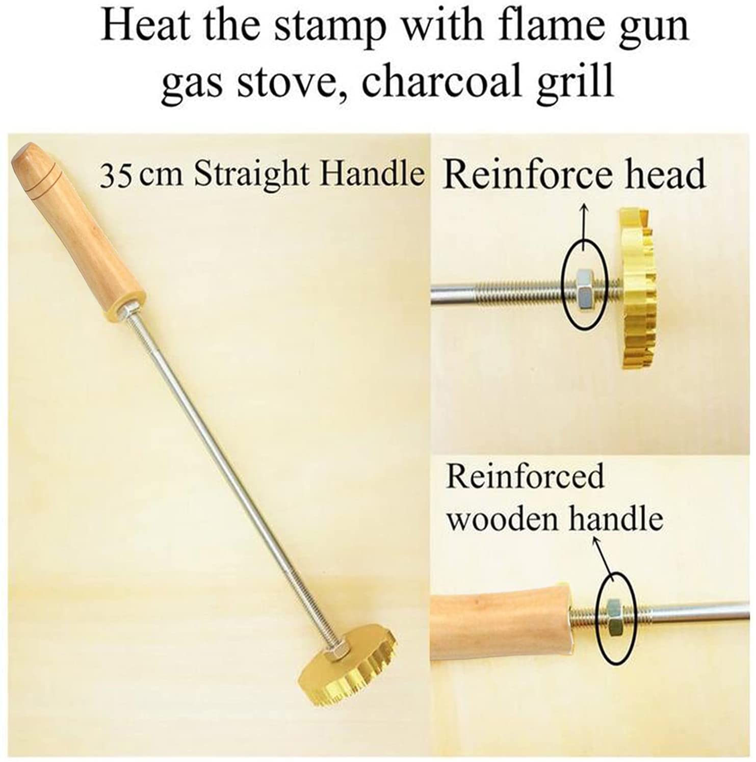 Custom Logo Branding Iron for Wood, Branding Iron Personalized Branding Iron Heat Stamp Design Stamp (2