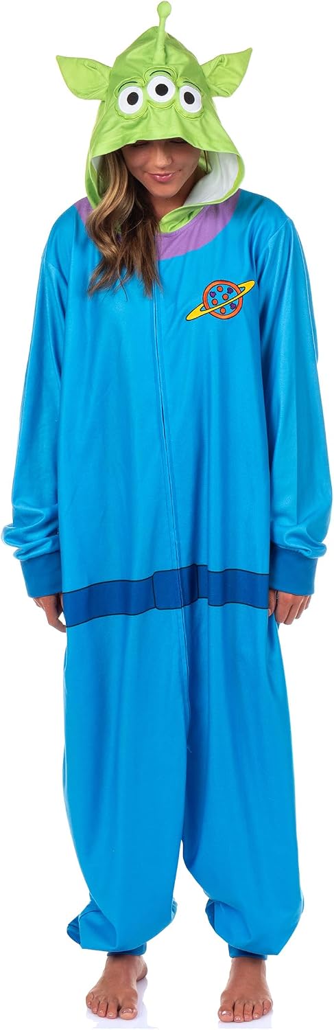 Disney Toy Story Union Suit Adults Alien Kigurumi Hooded Costume One Piece Pajama Loungewear