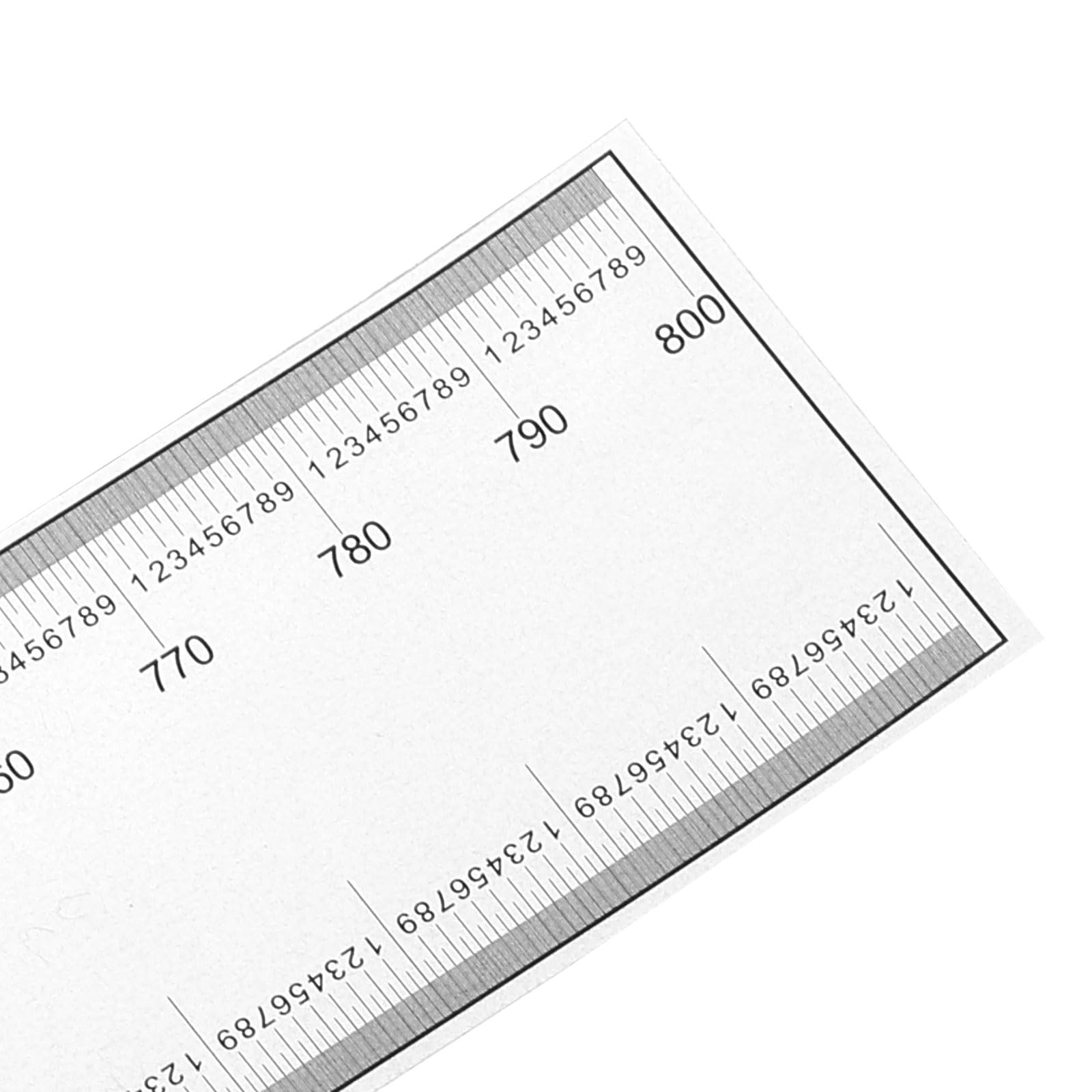 PATIKIL Righello Flessibile In Pellicola 80cm Dimensione 0.1mm Con Angolo R E Linee Di Larghezza In Plastica PET Trasparente Righello Pieghevole Per Fabbrica Trasparente 1 Pz