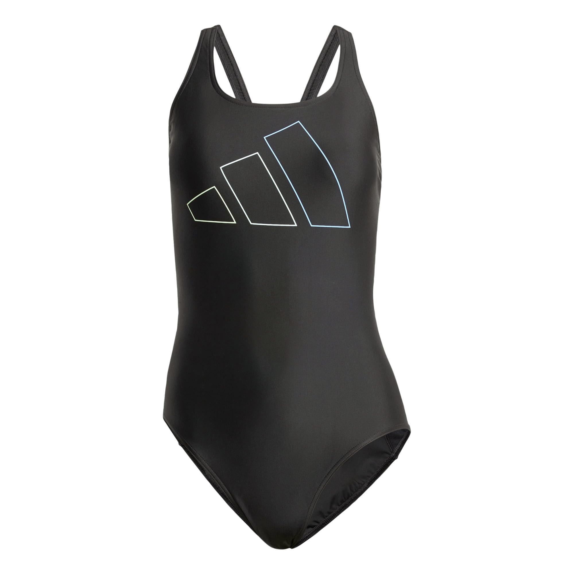Adidas Performance Logo Print Swimsuit Black