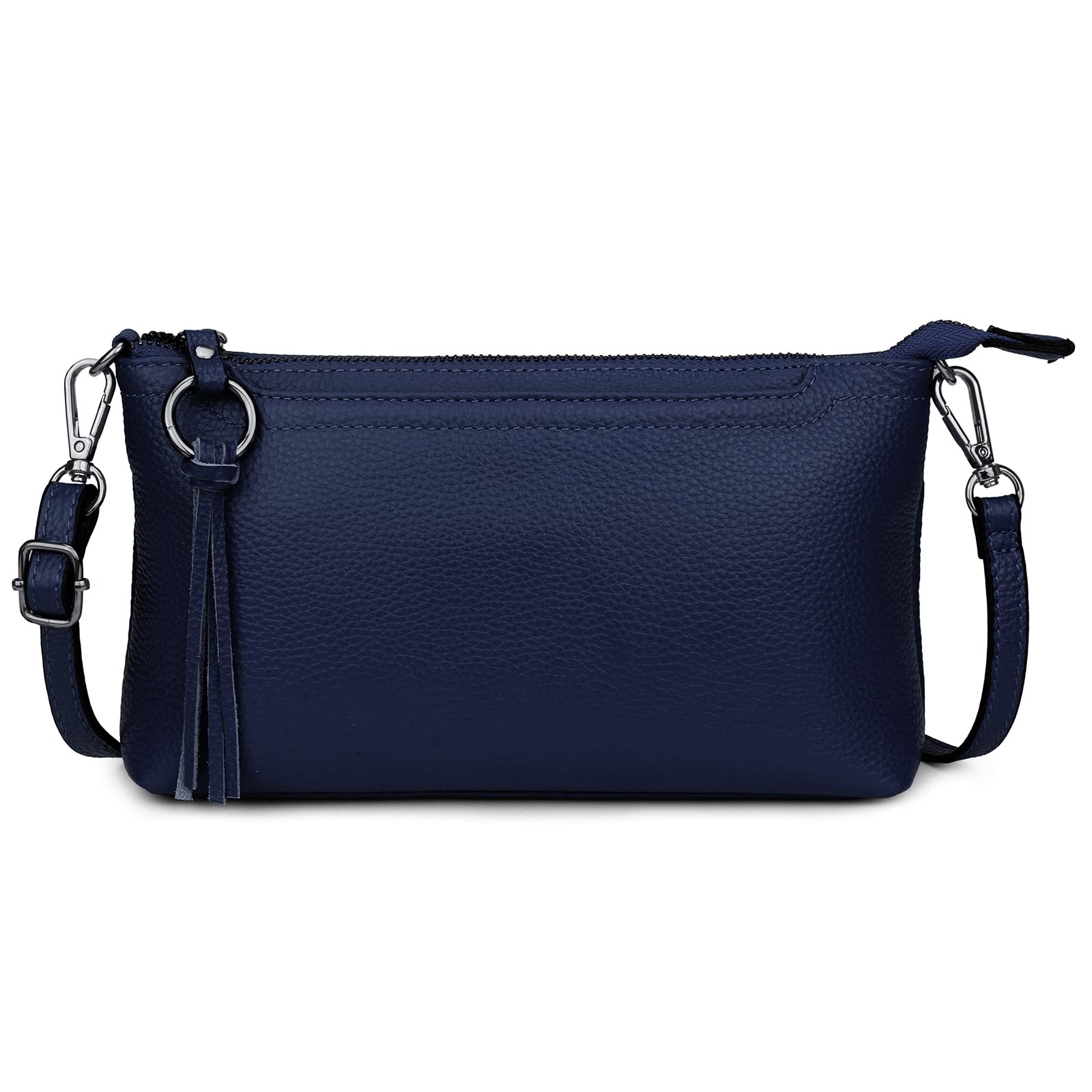 YALUXE Women's Genuine Leather Wristlet Handbags Clutch Wallet Purses Envelope Style Crossbody Bags