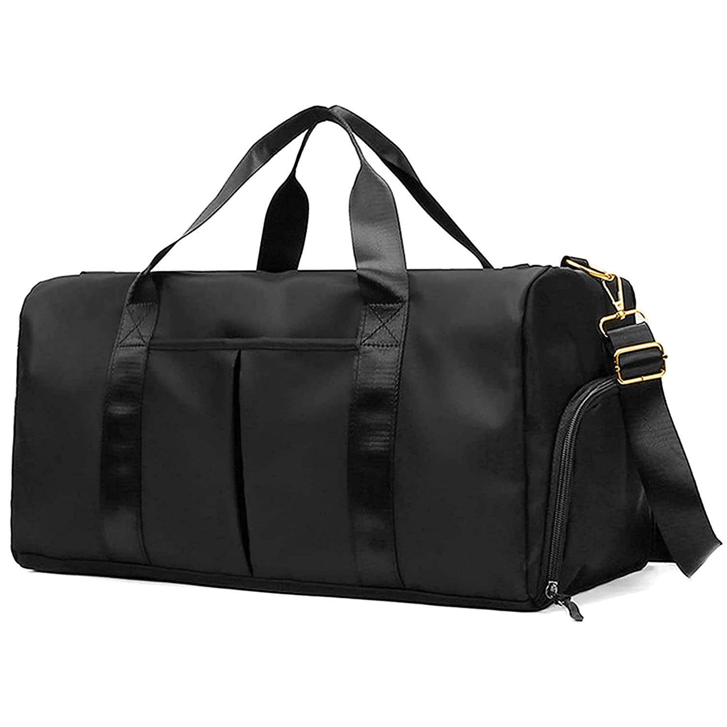 GenericParam Creation "Unisex Duffel Travel Bag, Shoes & Waterproof Compartment Shoulder Bag, Luggage Travelling Bag Strap, Sports (23 L) ((46x23x23 cm,Black))"