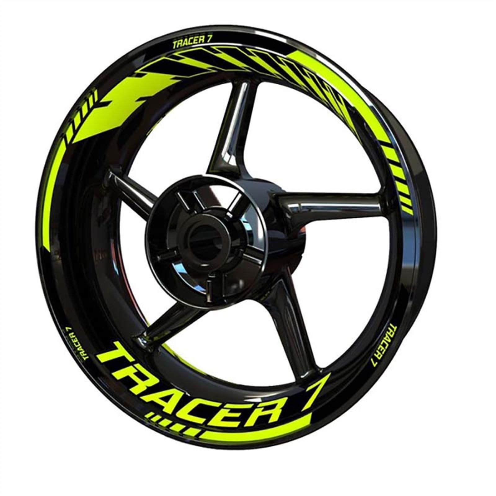 YESKIT Motorrad Felgenrand Aufkleber Streifen Emblem Wasserdicht Refit Dekoration Für Tracer 9 900 7 GT 9gt (Color : 4)