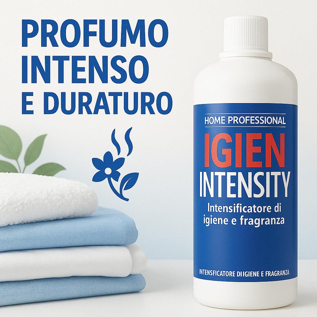 HOME PRO Igien Intensity Intesificatore di Igiene e Fragranza Essenza Bucato Igienizzante Potenziatore di Pulizia e Profumo Formula Concentrata per Tessuti 1l