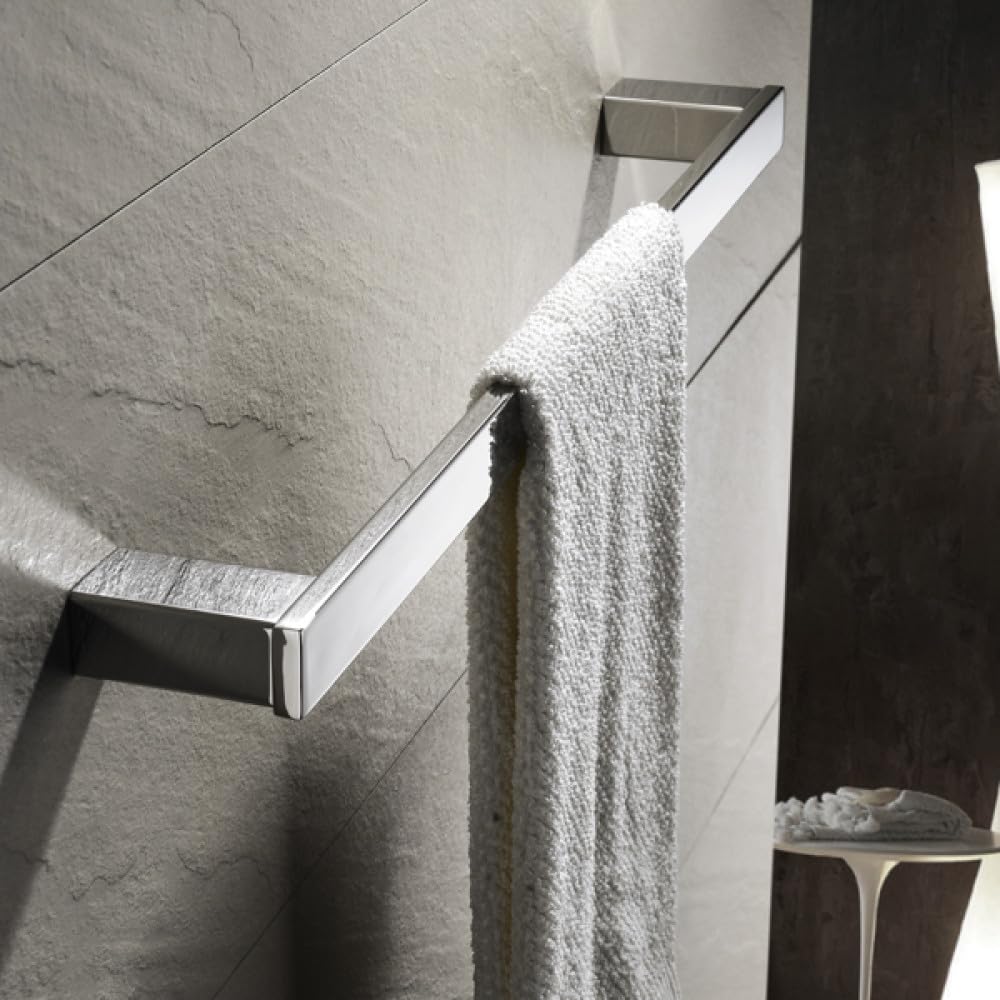 Set di accessori da bagno in acciaio inox, mensola da parete, porta asciugamani, porta scopino, porta rotolo di carta e portasapone, accessori da bagno per spazi moderni