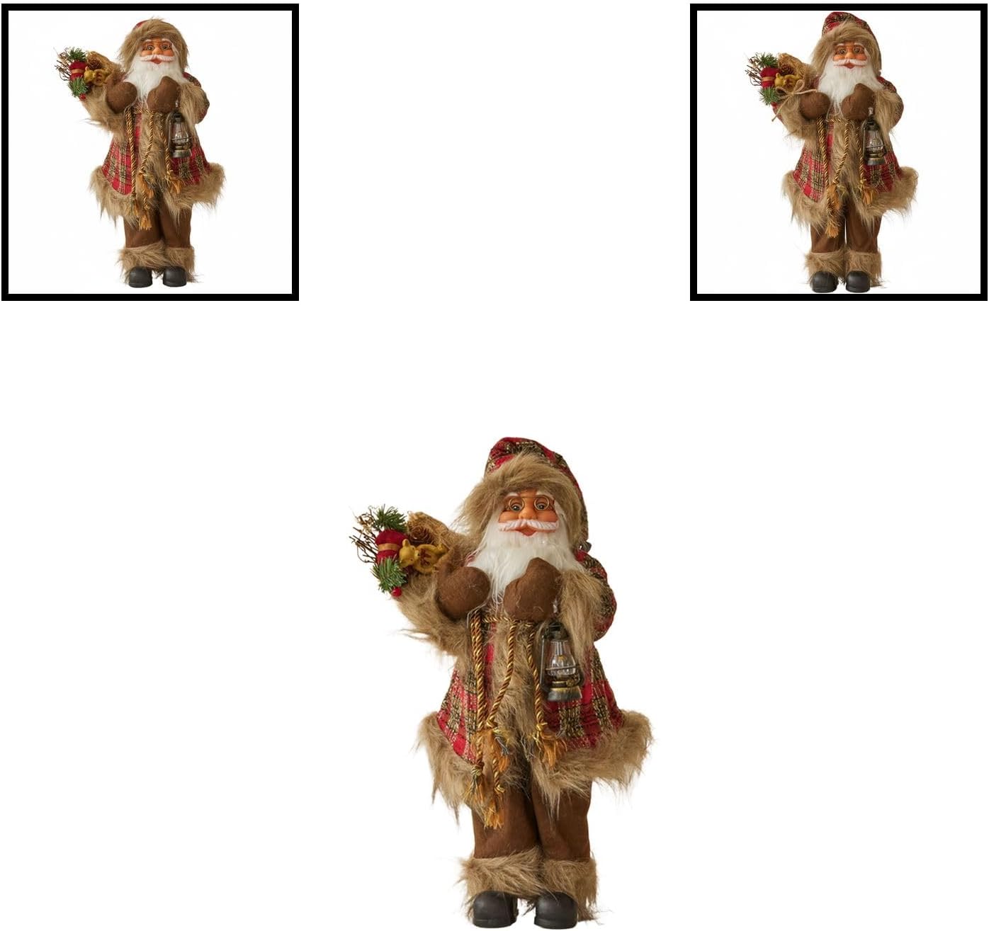 Santa Claus Ornament for Christmas Holiday Decoration - Festive Figurine for Indoor Home and Office Use