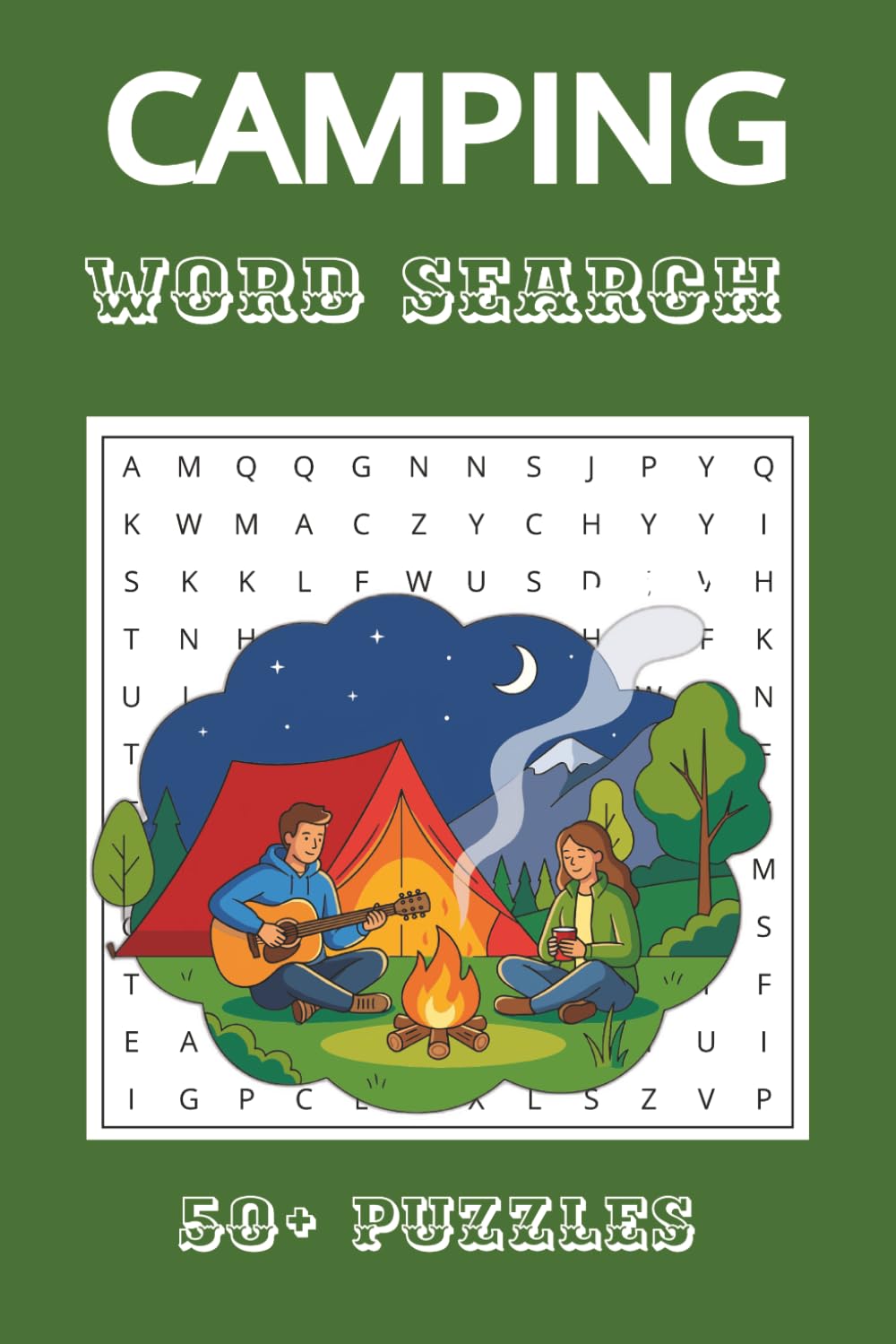 Camping Word Search Book: Word Searches about Camping, Hunting, Nature and More | 6x9 inches, 111 Pages | 50+ Puzzles I Gift for Vacations, Holidays and Free Times I With Solutions