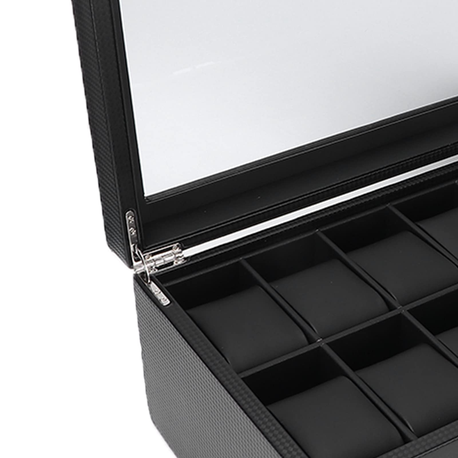 RIZGHWOY Scatola Porta Orologi Trasparente Elegante Organizer con 24 Slot per Uomo e Donna, Resistente Design a 2 Livelli in Pelle PU