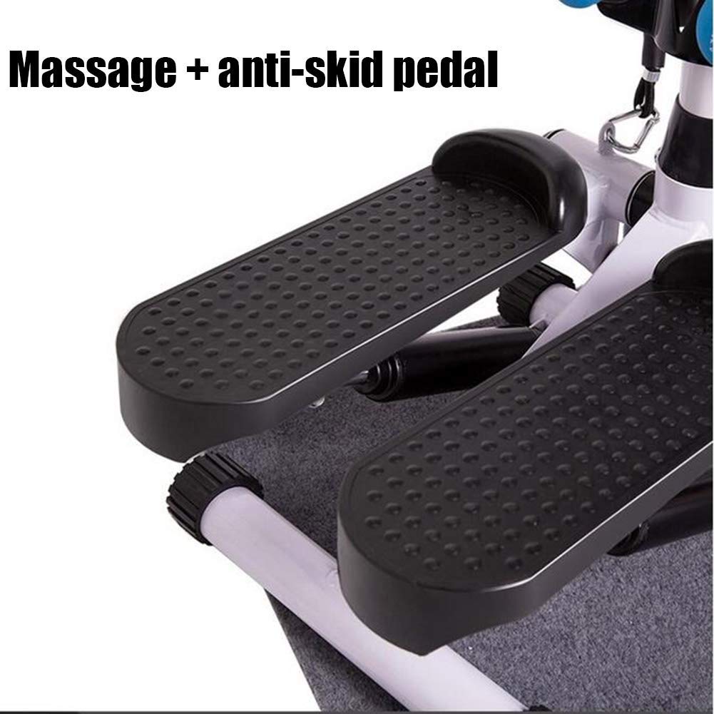 Stepper Fitness Multifunzione per Esercizi, Mini Stepper con Corrimano e Fasce di Resistenza Gambe Interne Allenatore per Tutto Il Corpo Cardio Ginnico per Uomini e Donne