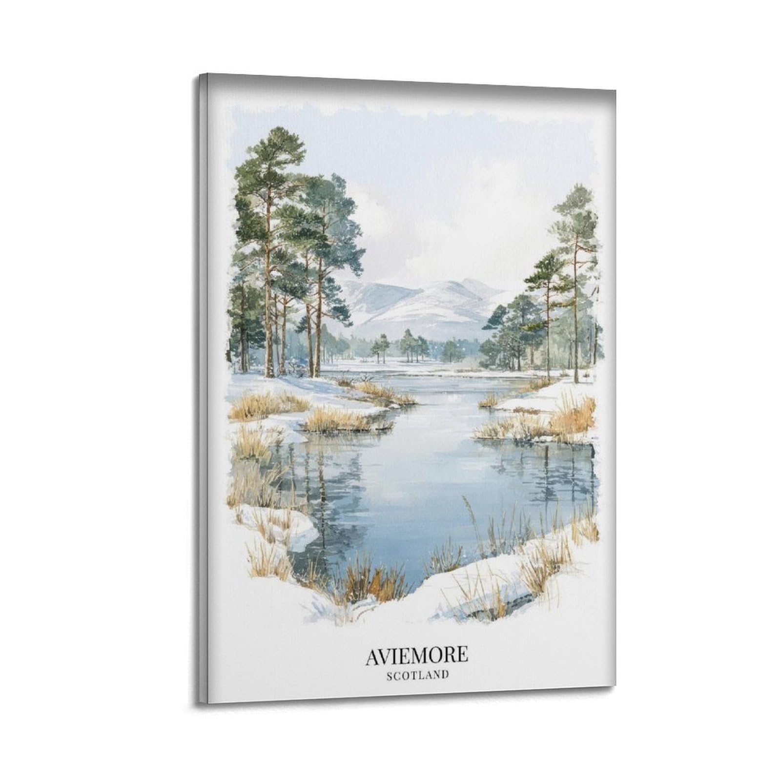 xiaoxiaoshen Aviemore Scotland Scottish Highlands Scenic Mountain Village Canvas Poster Wall Art Prints Room Aesthetic Murals Bedroom And Living Decorations 24x36inch(60x90cm)
