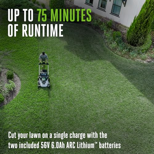 Image of EGO POWER+ Electric Lawn Mower, Self-Propelled Cordless with 30 inch Super Composite Deck, Includes (2) 56V 6.0Ah Batteries and Dual Port Charger - LM3004SP-2