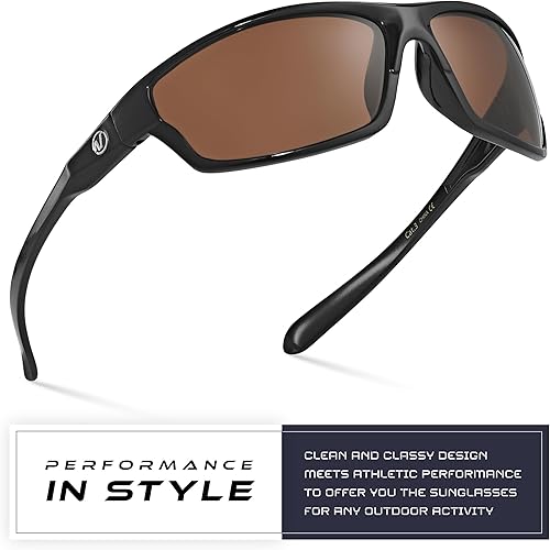 Miniatura 2 de Nitrogen - Gafas de sol deportivas polarizadas envolventes para hombre y mujer, UV400, para conducir, pescar, correr, andar en bicicleta, gafas de