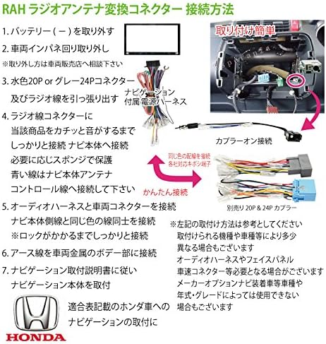 Amazon Esperanza ホンダn Box ナビ取り付け ラジオ アンテナ変換ケーブルカプラーからピンジャックへ Jf 型 H27 02 H29 08 カーナビ カーオーディオ取り付けキット 車 バイク