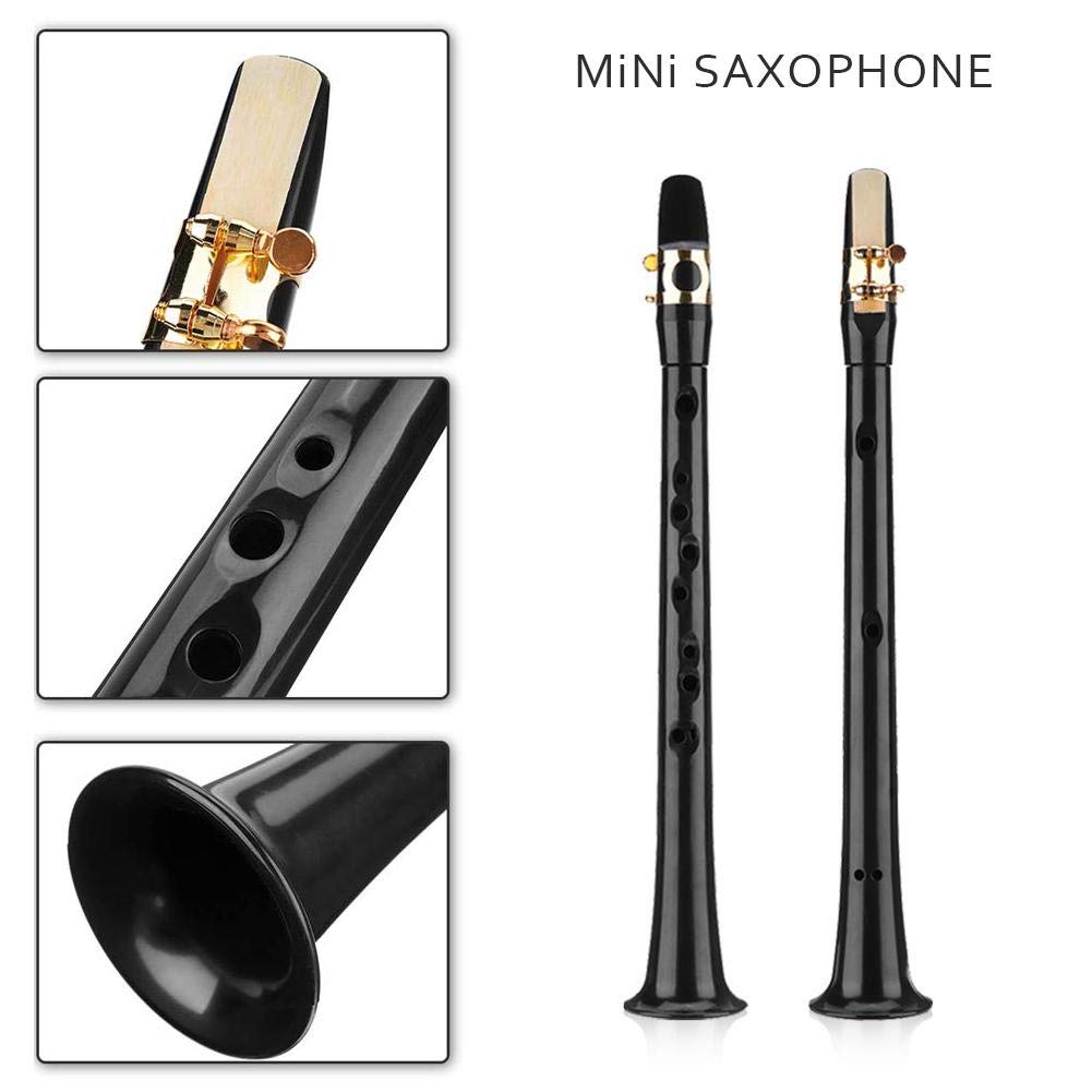 Mini sassofono tascabile, sax contralto, portatile, con 4 ance 8 cuscinetti dentali e borsa per il trasporto, strumento a fiato, adatto per principianti, facile da giocare
