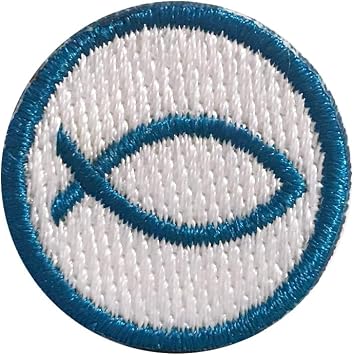 Ichthys Fish Patches Iron On 10 Pack 1" Embroidered Keepsake Decoration Reward Patch
