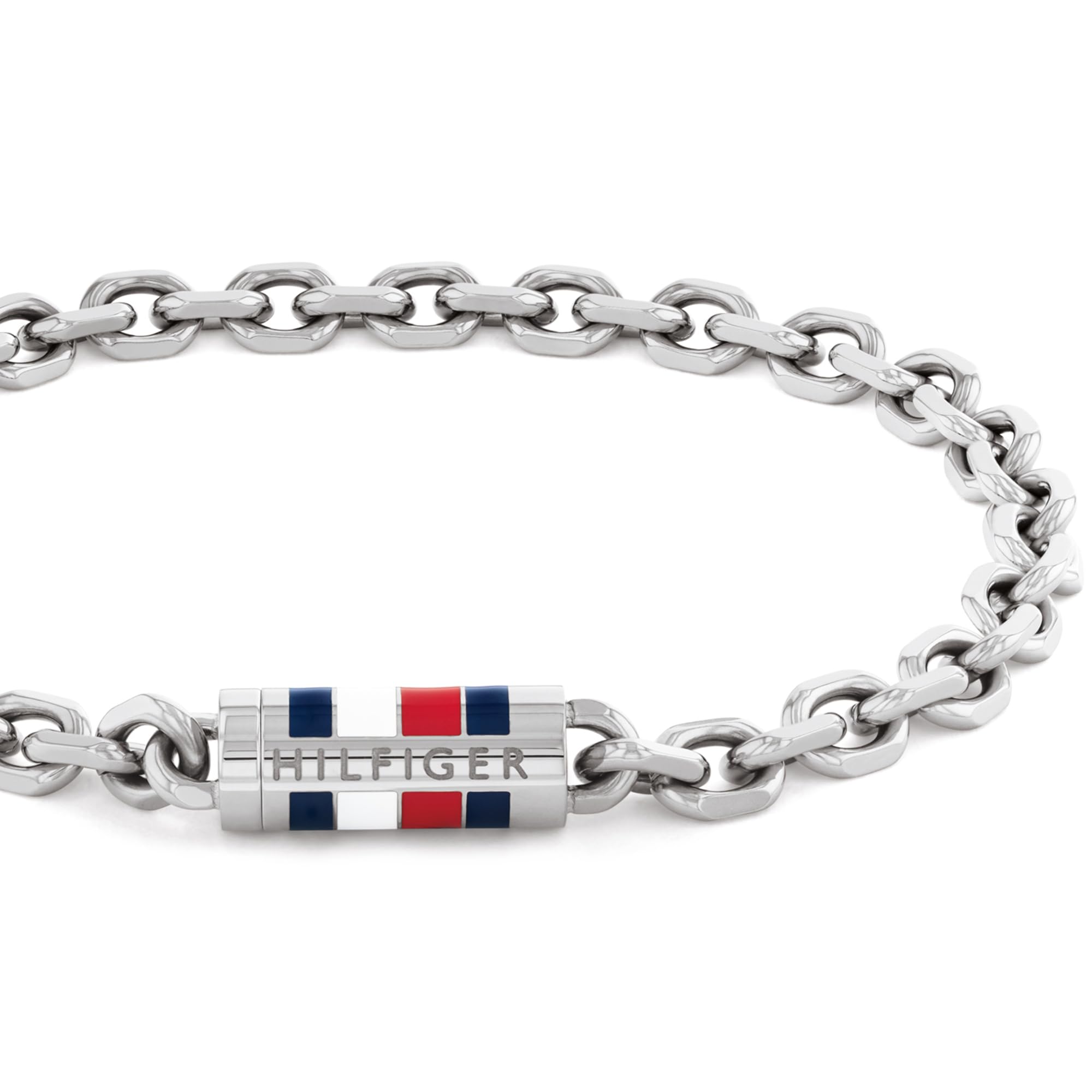 Tommy Hilfiger Jewelry Bracelet en Chaîne pour Homme en Acier Inoxydable – Disponible en Argent ou Or