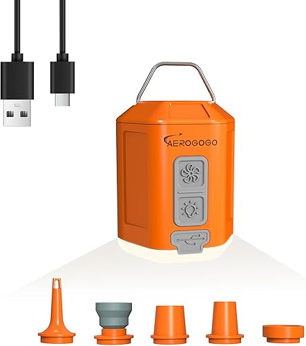 Miniatura 9 de Bomba de aire portátil 4.2kPa Bomba de aire para inflables recargable GIGA PUMP 4 con luz de campamento Ultra Air Colchón Bomba