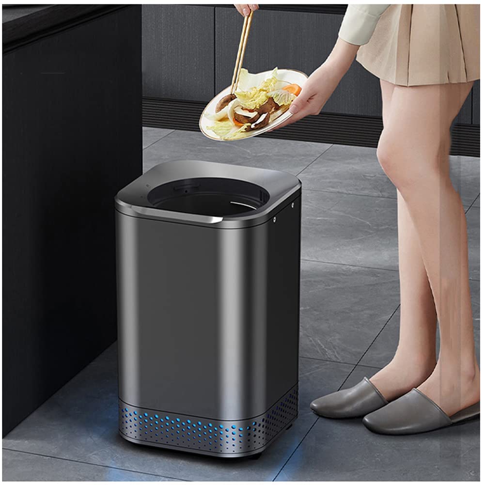 Compostiera da Cucina Elettrica, Compostiera da Cucina Intelligente per Rifiuti, Bidone per il Compostaggio per la Casa e la Cucina, Ciclatore Automatico per Rifiuti Alimentari da Banco con Capacità