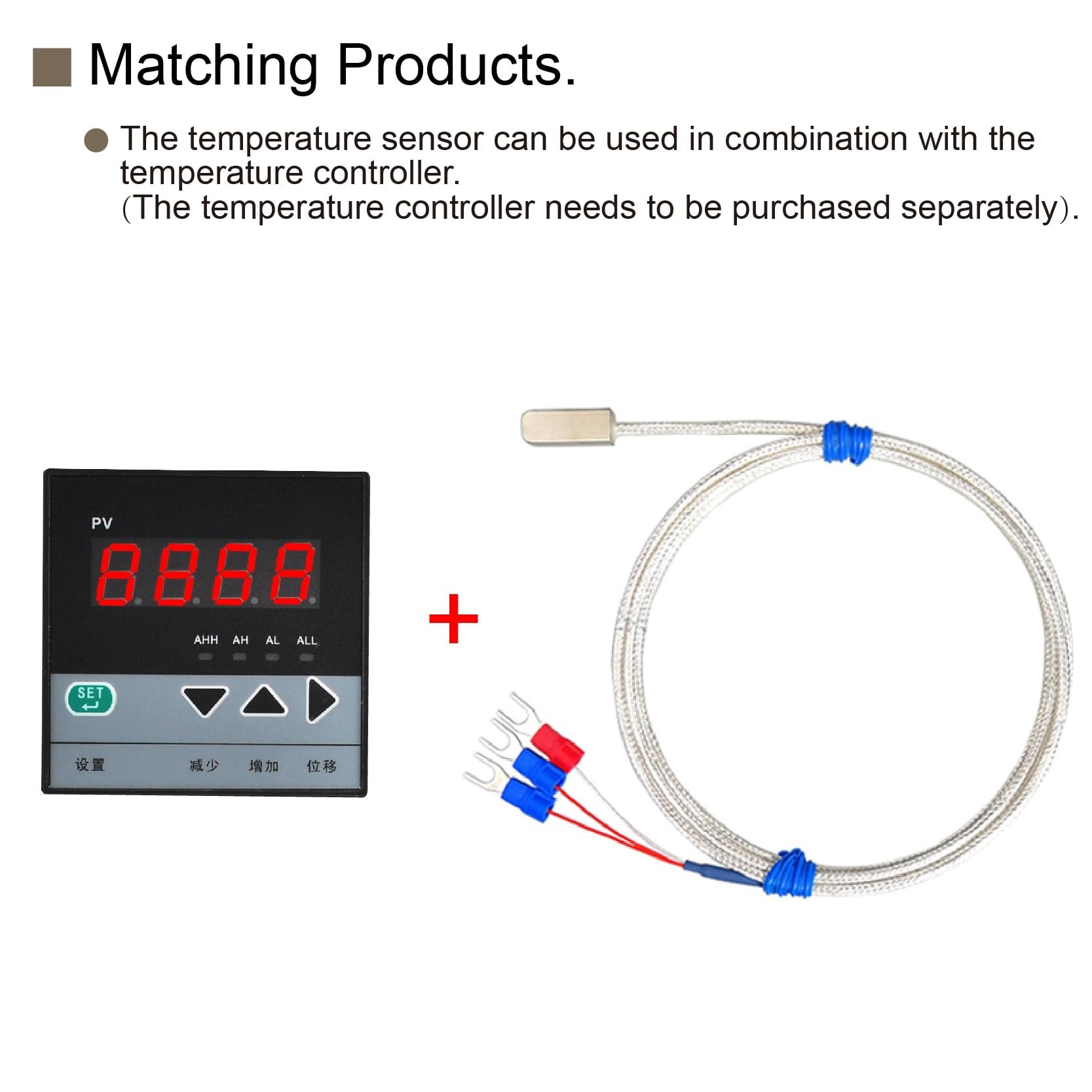 Sensor de Temperatura de Superficie PT100, sonda de Temperatura Adhesiva, Sensor Adhesivo de Alta Temperatura con Cinta 3M(A-2m)