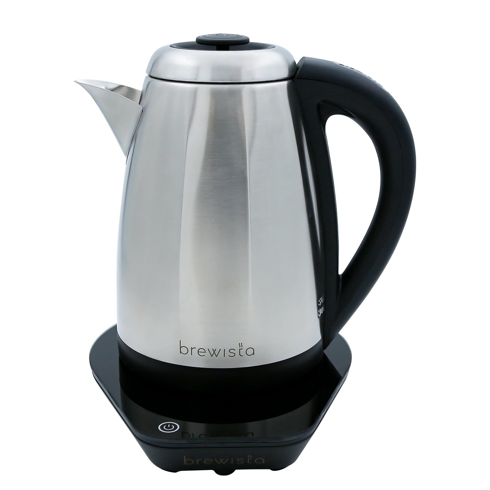 Brewista V-Spout Electric Kettle, Large 1.7 Liter Capacity For Pour Over Coffee, Smart Digital Heating Element, Perfect for Cupping, Stainless Steel