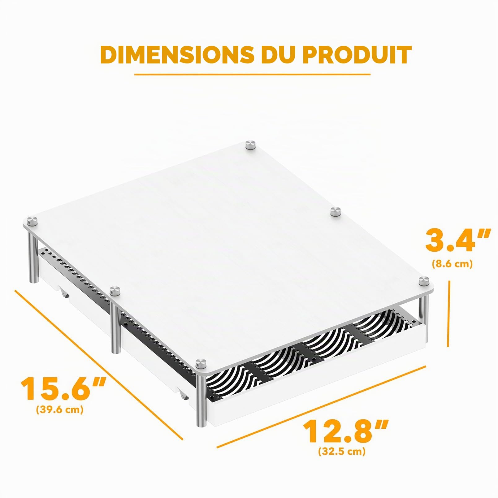 SpaceAid Tiroir de rangement en bambou pour dosettes de café compatible avec capsules Nespresso Vertuo, plateau de rangement compatible avec 40 grandes ou 56 petites dosettes, blanc