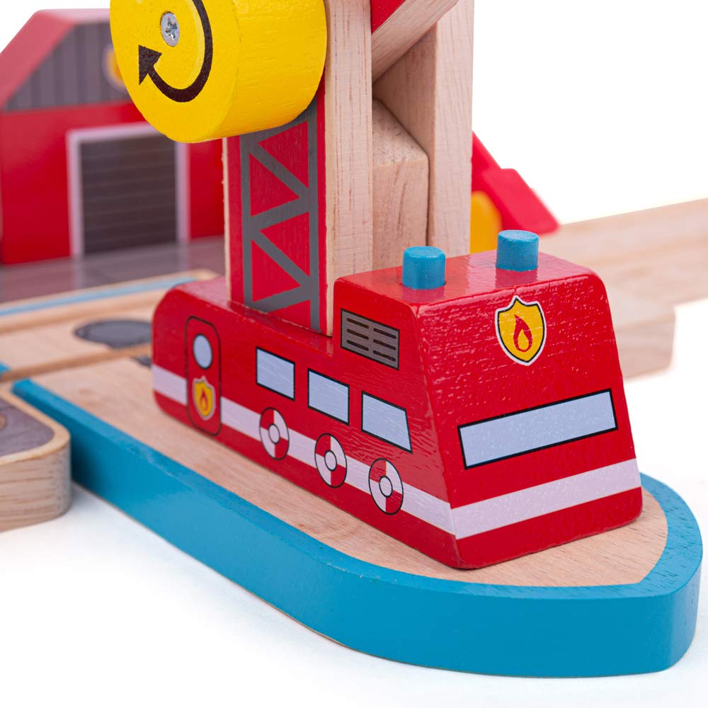 Rail Train Bois Pont-levis En Bois Bigjigs Rail Pour Circuit De Train - Compatible Avec La Plupart Des Marques De Trains En Bois, Jouet éducatif 3+ Ans