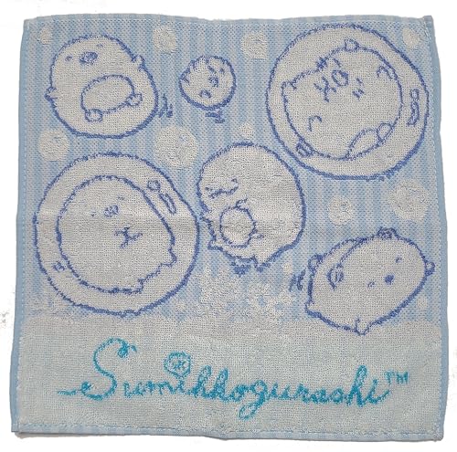 タオルハンカチ レディース 女の子 かわいい キャラクター ハンドタオル ミニタオル 25cm プチタオル 抗菌 吸水 コットン タオル 保育園 幼稚園 小学校 すみっこぐらし BL A