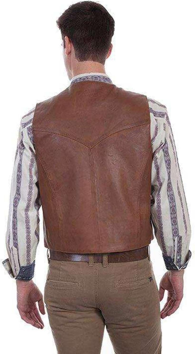 Scully Leather Vest Tan 3XT