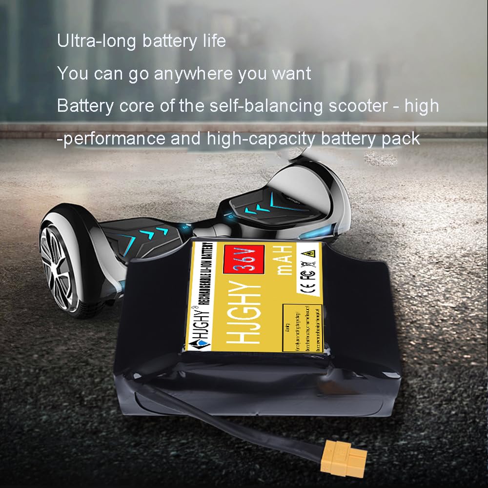 Batterie 36V 4,4Ah pour Hoverboard, Scooter électrique Auto-équilibré, Pack de Batteries Lithium 36 Volts pour Moteur de Scooter à Deux Roues avec X60