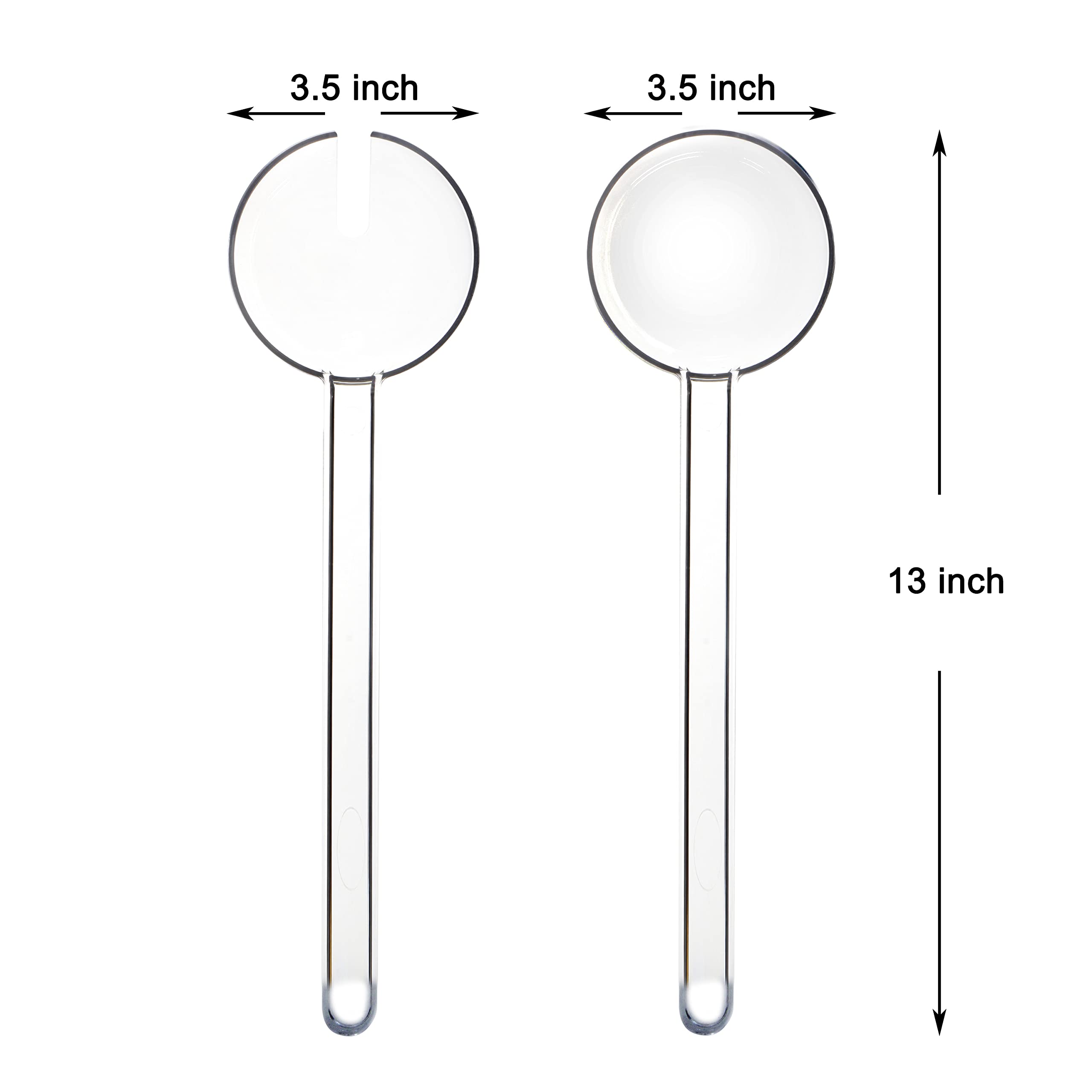 Youngever 4er Pack 30CM Salatbesteck aus Kunststoff