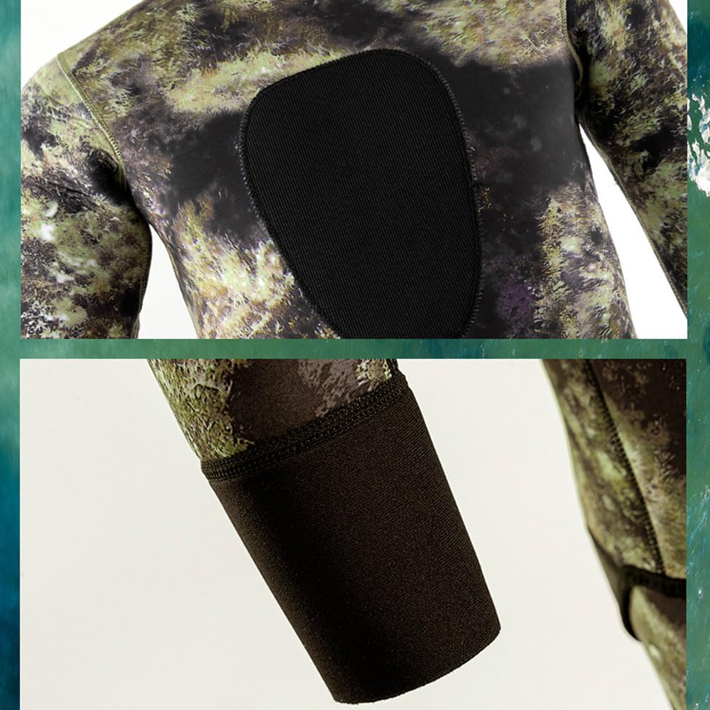 Muta Da Uomo e Donne a Maniche Lunghe, Due Pezzi in Neoprene 3mm per Pesca Sub, Apnea, Snorkeling, Surf, Canoa, Immersioni Subacquee - Giacca e Pantalone Completi
