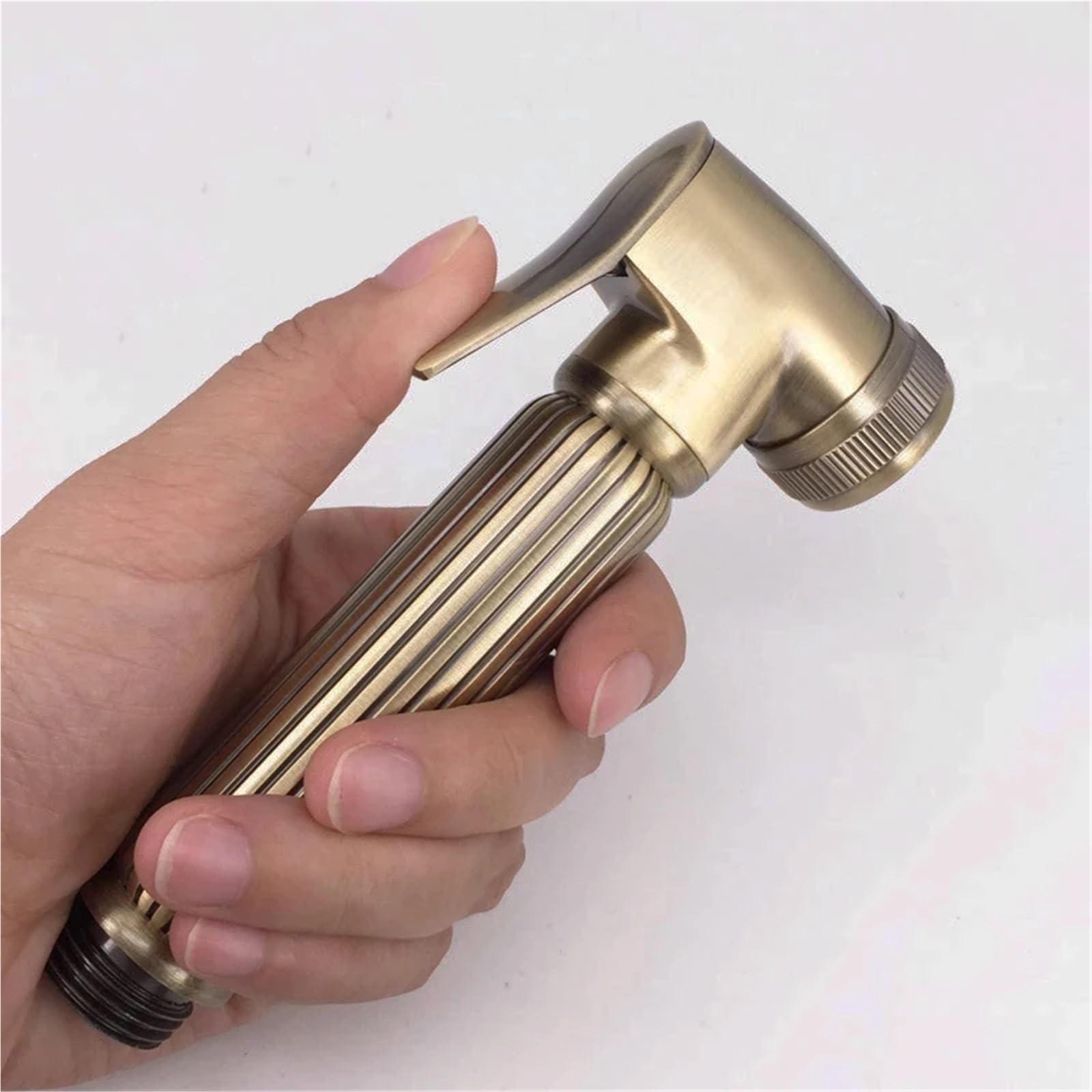 douchette à main Robinet de bidet WC en bronze antique, mitigeur douche salle bain laiton, douchette à jet d'air, robinet d'eau froide simple(Color2)