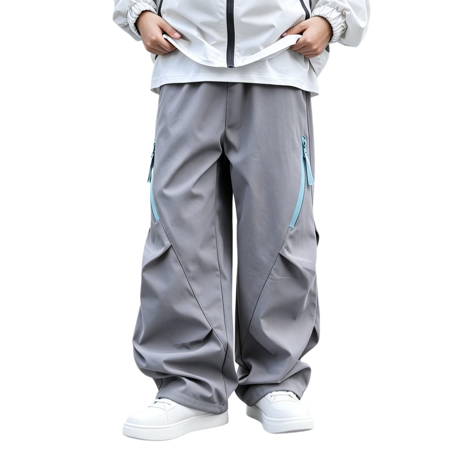WINWUQB Cargohose für Jungen, weites Bein