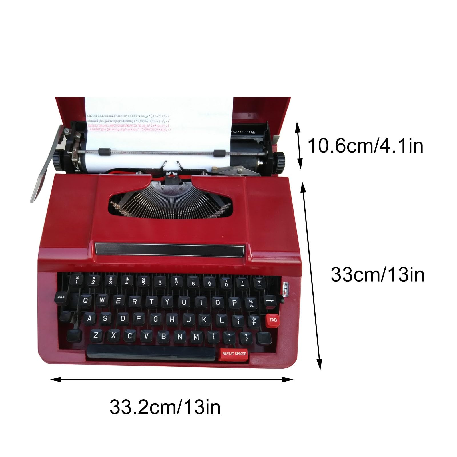 Manual Typewriter Retro STYL, Mechanical English Typewriter for Notes Letters Or Creative Writing Portable and Easy to Use