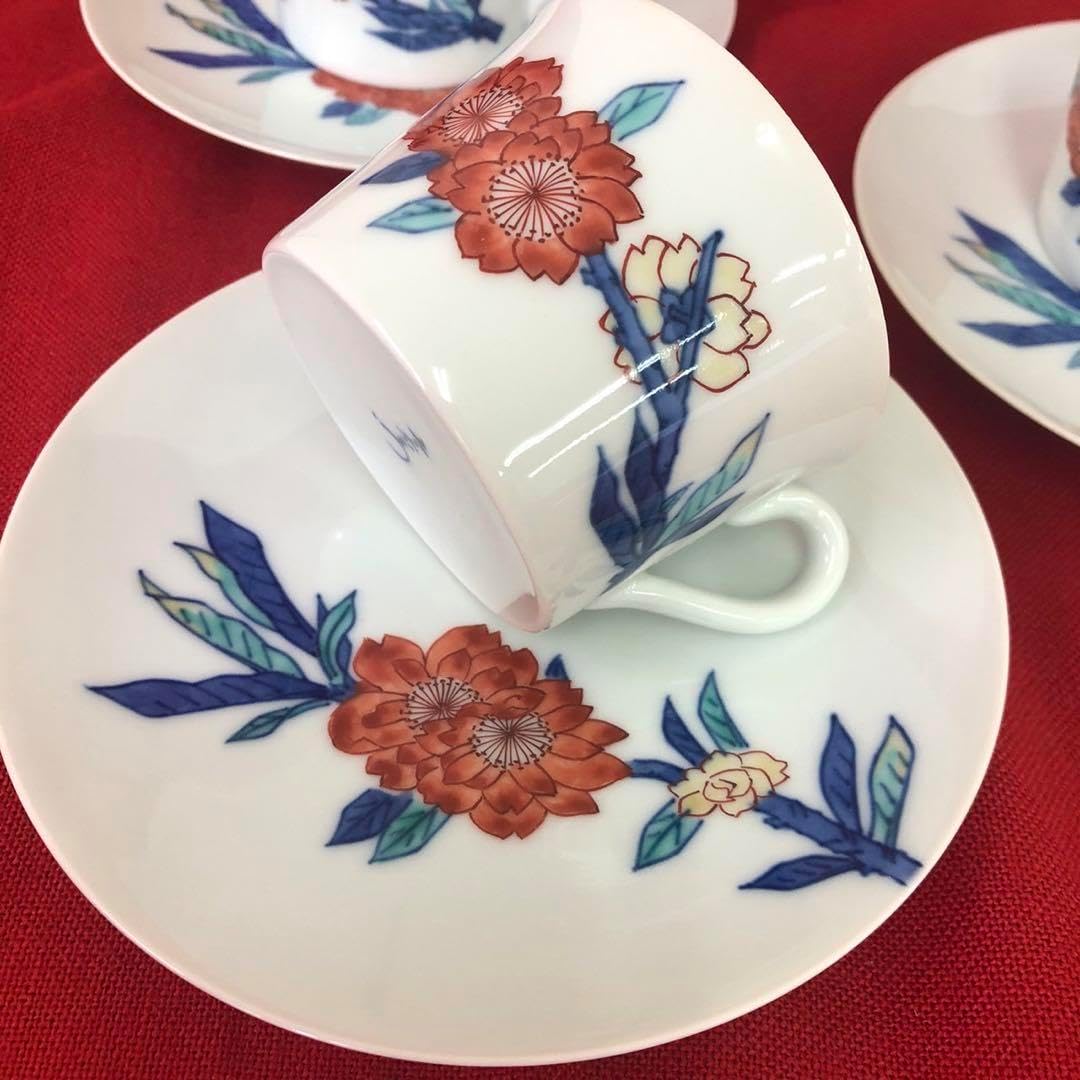 清水焼き 蓋茶碗 蓋付き碗 飯碗 茶碗 色絵 五客 和食器 京焼・