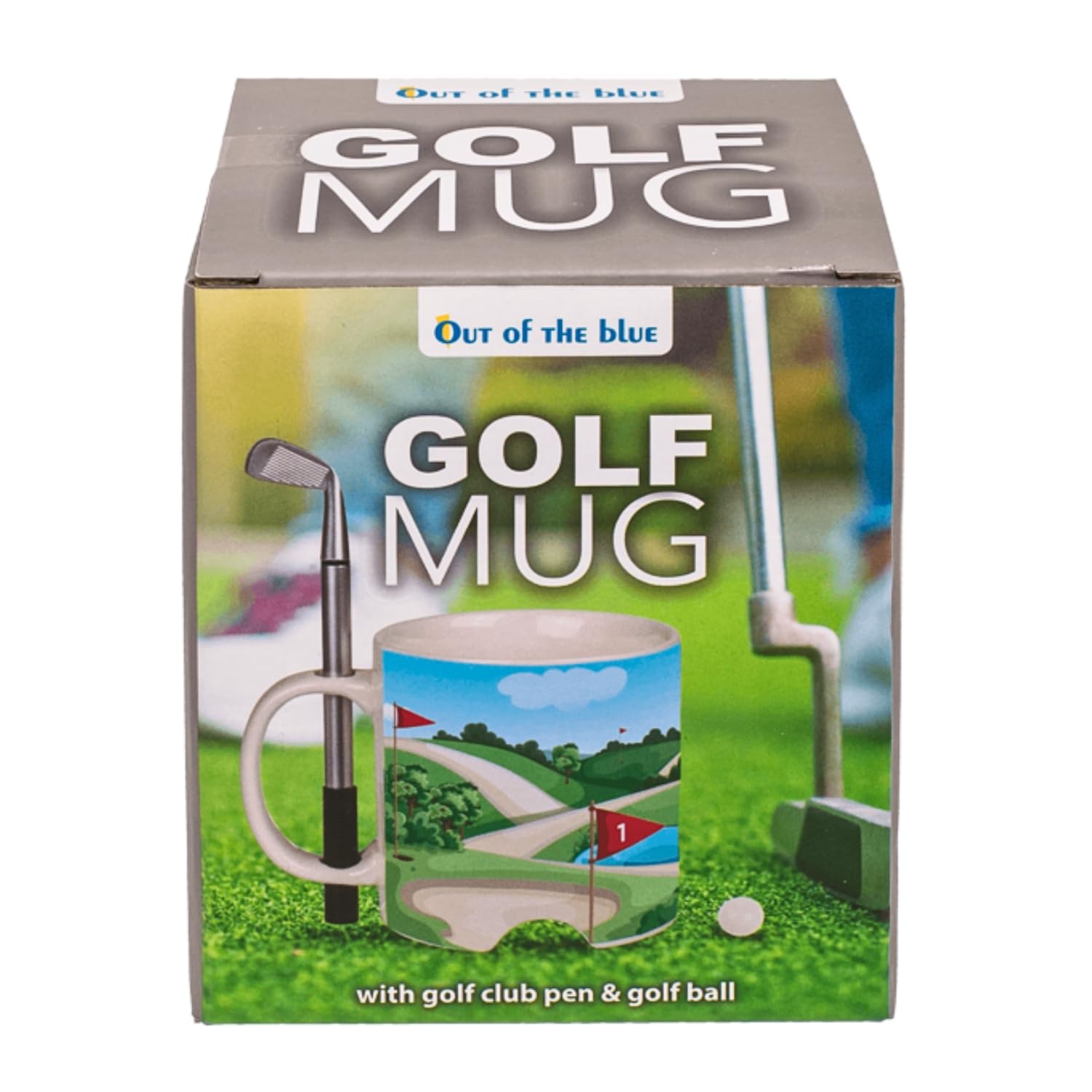 Out of the Blue Taza Golf Mug - Golf Club Pen y Pelota