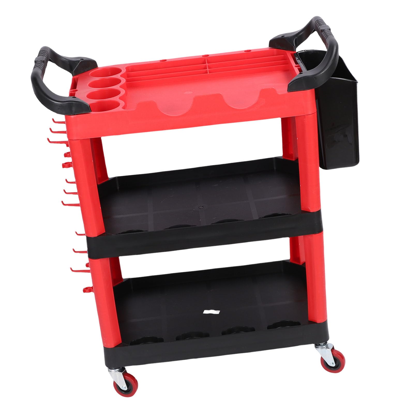 Carrello per la Pulizia dell'auto, Carrello Portautensili con Rotelle a 3 Livelli su Ruote, per Attrezzi Meccanico per Strumenti e Deposito per la Pulizia dell'auto, Ideale per Garage,
