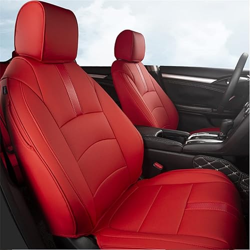 Juego completo de fundas de asiento personalizadas para Prado 2004-2008 7 asientos cuero asiento cojín protector rojo