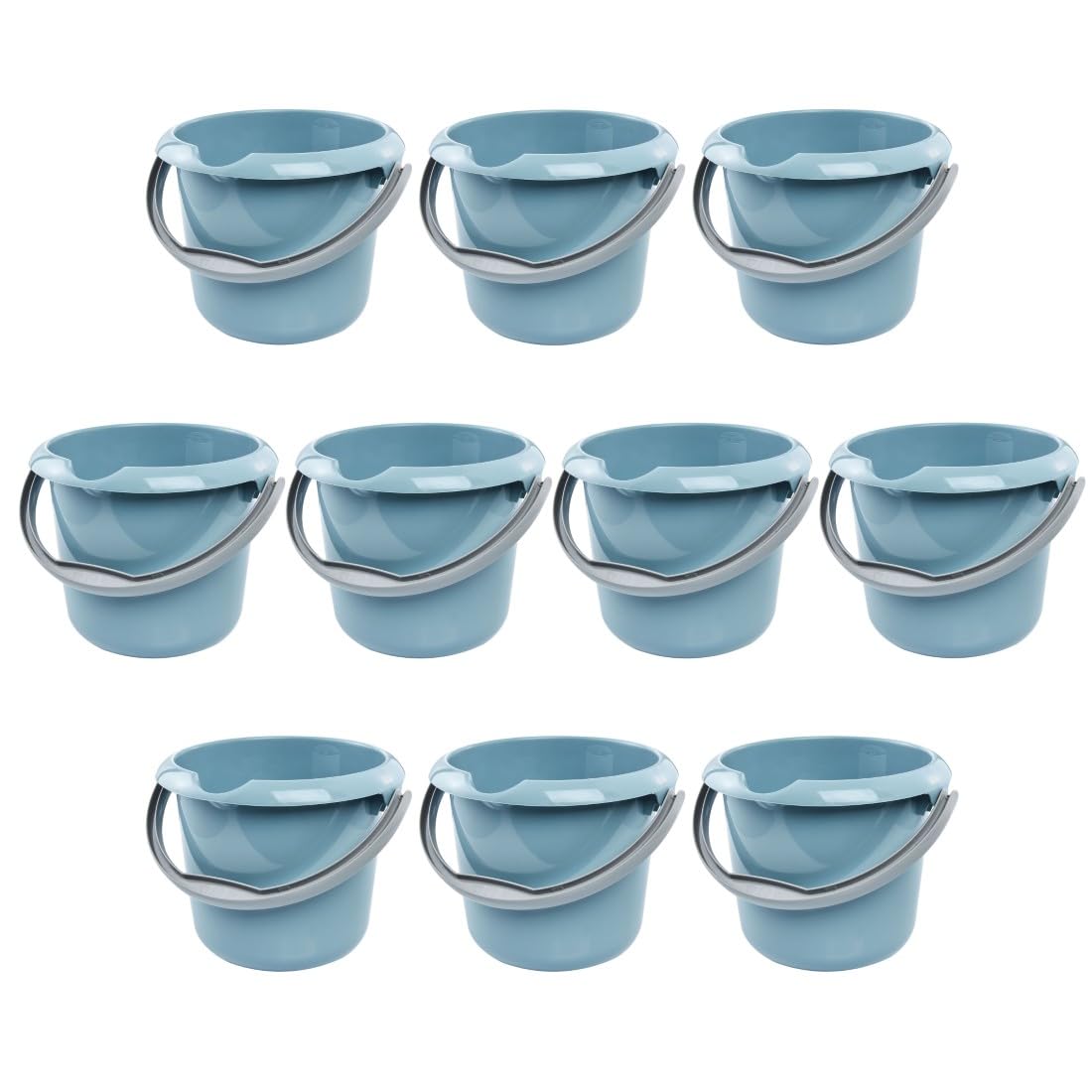 keeeper mika 10x Eimer mit integrierter Mess-Skala und ergonomischem Griff, 5 l, Nordic Blue