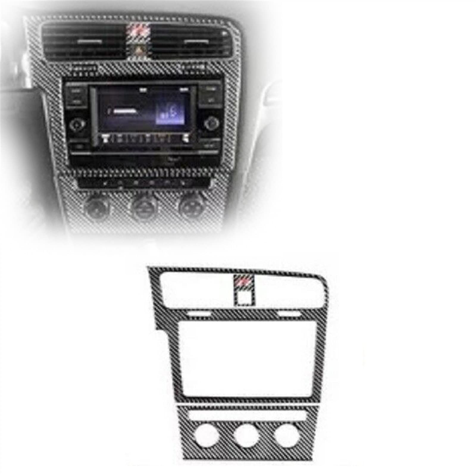 3 Pièces Véritable Fiber De Carbone Voiture GPS Navigation Décor Couverture Garniture pour VW pour Golf MK7 .5 2018-2019