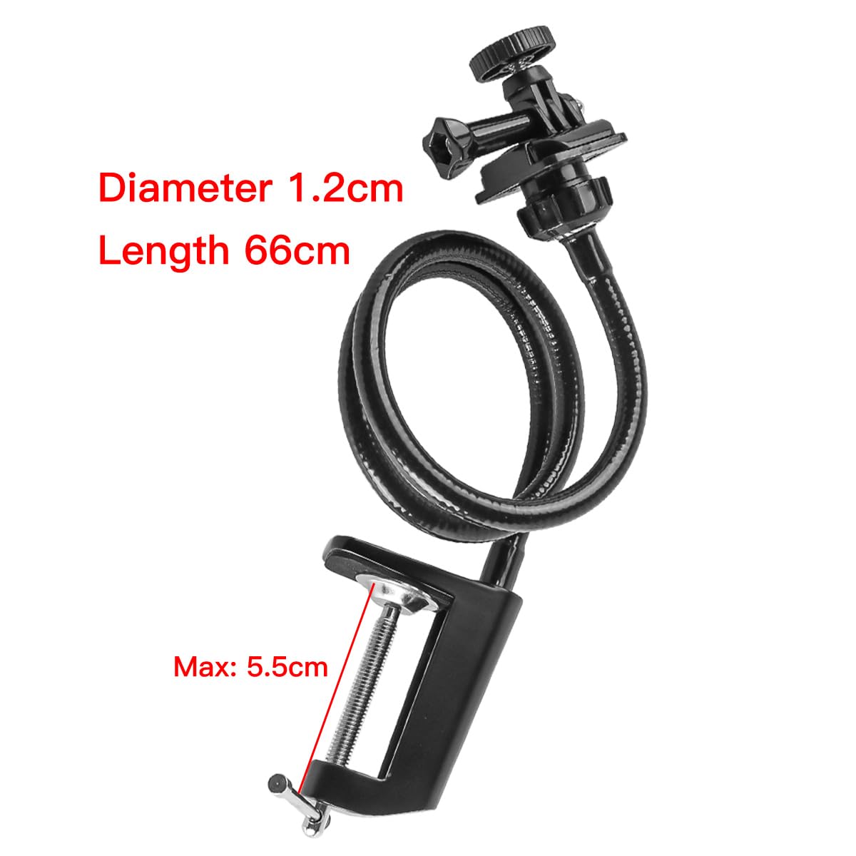 Supporto per Webcam Sportiva Clip di Piegatura in Metallo Supporto per videocamera da Tavolo C920 C922 C930e C930 C615 con Testa per treppiede filettata da 1/4 di Pollice Rotazione di 360 Gradi