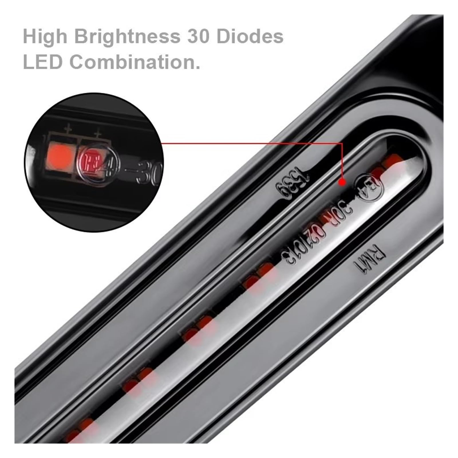 Piloto posterior Luz Freno Trasera LED 3 En 1 12 V Y 24 V, Luz Circulación Diurna, Camión, Autobús Y Camión PILOTO TRASERO