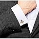 RunootPR krawattenklammer und manschettenknöpfe Biene set Gelbe Personalisiert für Herren Krawattennadel Cufflinks Schmuck Geschenk